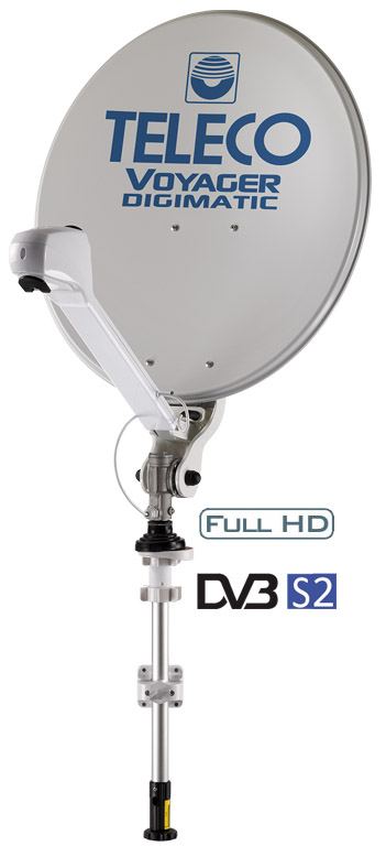 Antenna Satellitare Manuale per Camper Teleco Voyager Digimatic 50