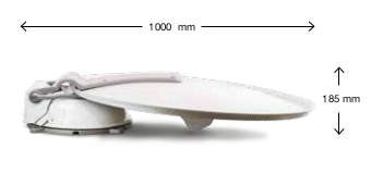misure-asr-850-flat-prestige-1.jpg Antenna Satellitare ASR 850 FLAT PRESTIGE Bluetooth DF Automatica Mecatronic
