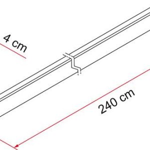 Barra da tetto Fixing Bar Rail L Fiamma