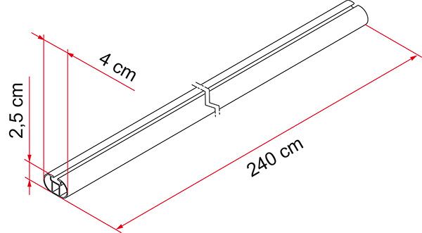 Barra da tetto Fixing Bar Rail L Fiamma