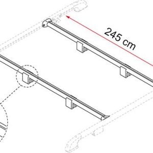 Barra da tetto Fixing Bar Rail Fiamma