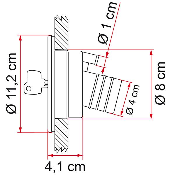 Tappo bocchettone acqua Fiamma Nero