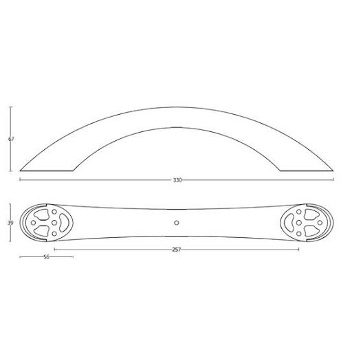 V619 Maniglia in Zama Pressofusa Cromo Lucido Cf.Pz.1