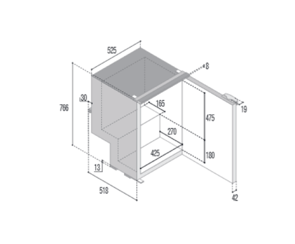 vitrifrigo-modello-C115i-esploso_a900x900.png Frigorifero A Compressore Vitrifrigo Modello C115i