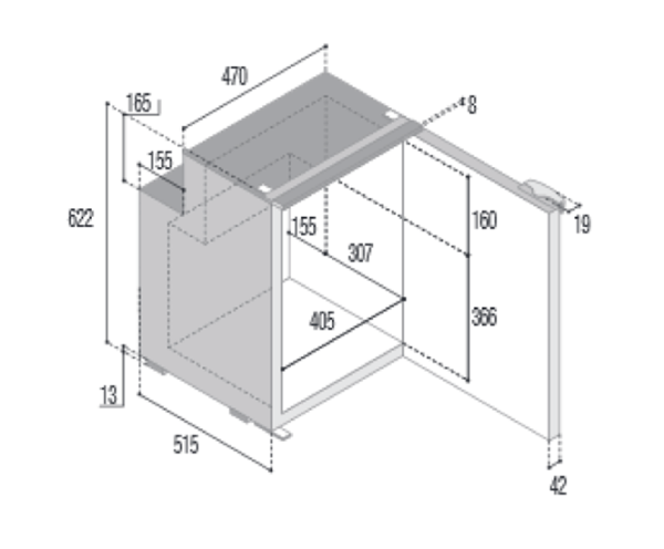 Frigorifero A Compressore Vitrifrigo Modello C90i