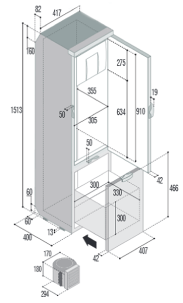 Frigorifero A Compressore Vitrifrigo Modello Slim 150