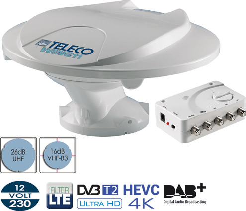 Antenna Digitale Terrestre per Camper Teleco Wing 11