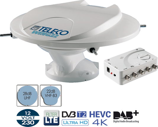 Antenna Digitale Terrestre per Camper Teleco Wing 22